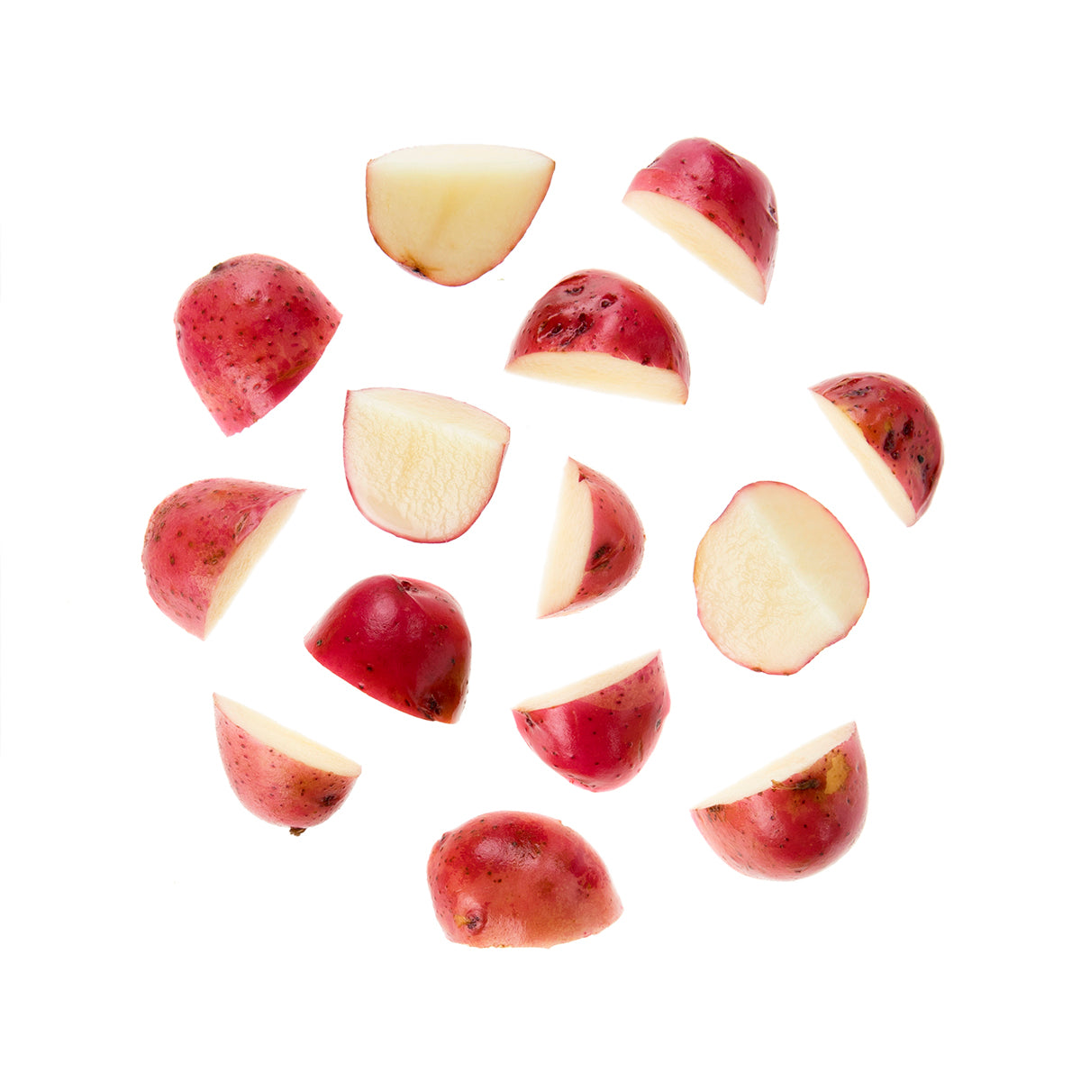 Wholesale BoxNCase Quartered Red Potatoes-25 LB Bulk