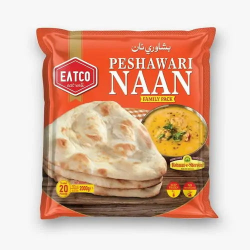 Wholesale Rehmat-e-Shereen EATCo Peshawari Naan 20pcs 2000g-6 Ct Case Bulk