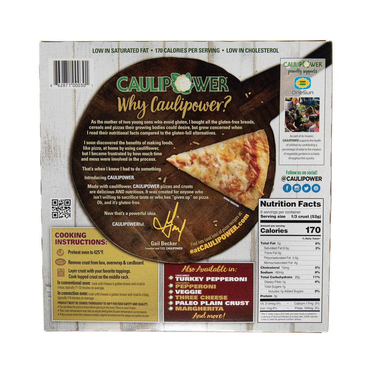 Caulipower 10in Cauliflower Pizza Crust 11 Oz Box