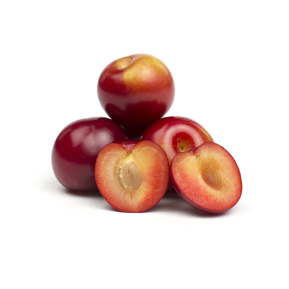 Wholesale BoxNCase Red Plums-1 LYR 13 LB Bulk