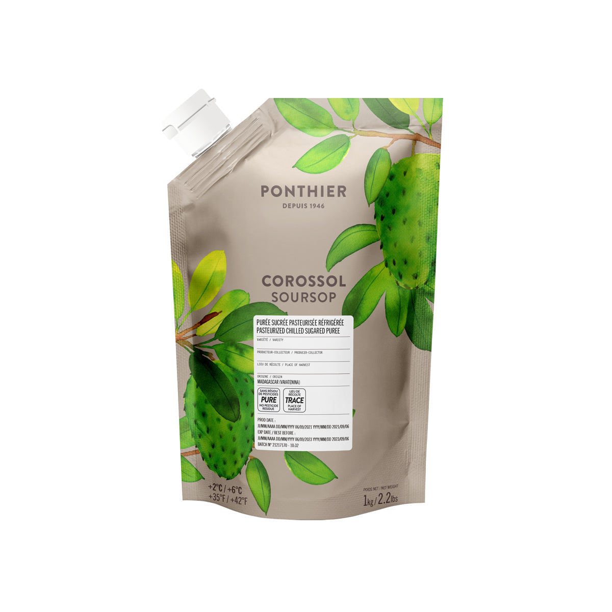 Ponthier Chilled Soursop Puree 1 KG