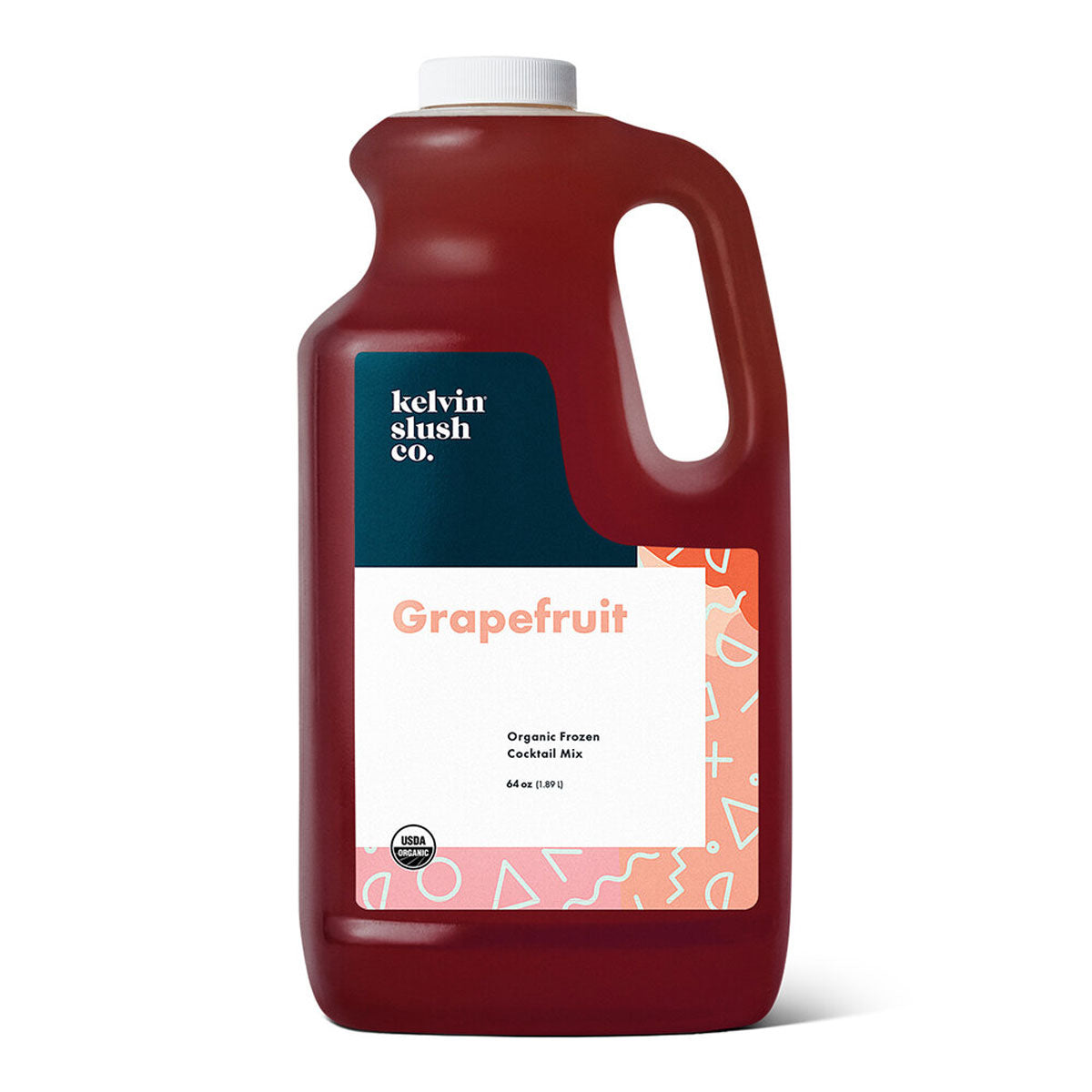 Kelvin Slush Co. Organic Grapefruit Mix 1/2 GAL Bottle