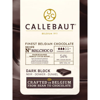 Barry Callebaut 54% No Sugar Added Dark Chocolate Block 5kg