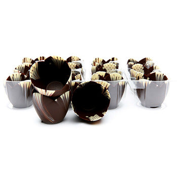 Chocoa Marbled Tulip Chocolate Cup 36count