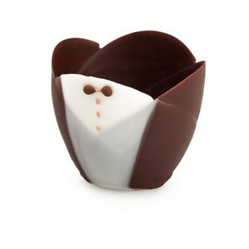 Mona Lisa Dark Chocolate Tuxedo Mini Tulip Cup 72count