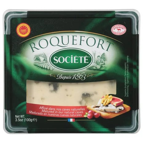 Societe Roquefort Cheese Wedge 3.5oz 10ct