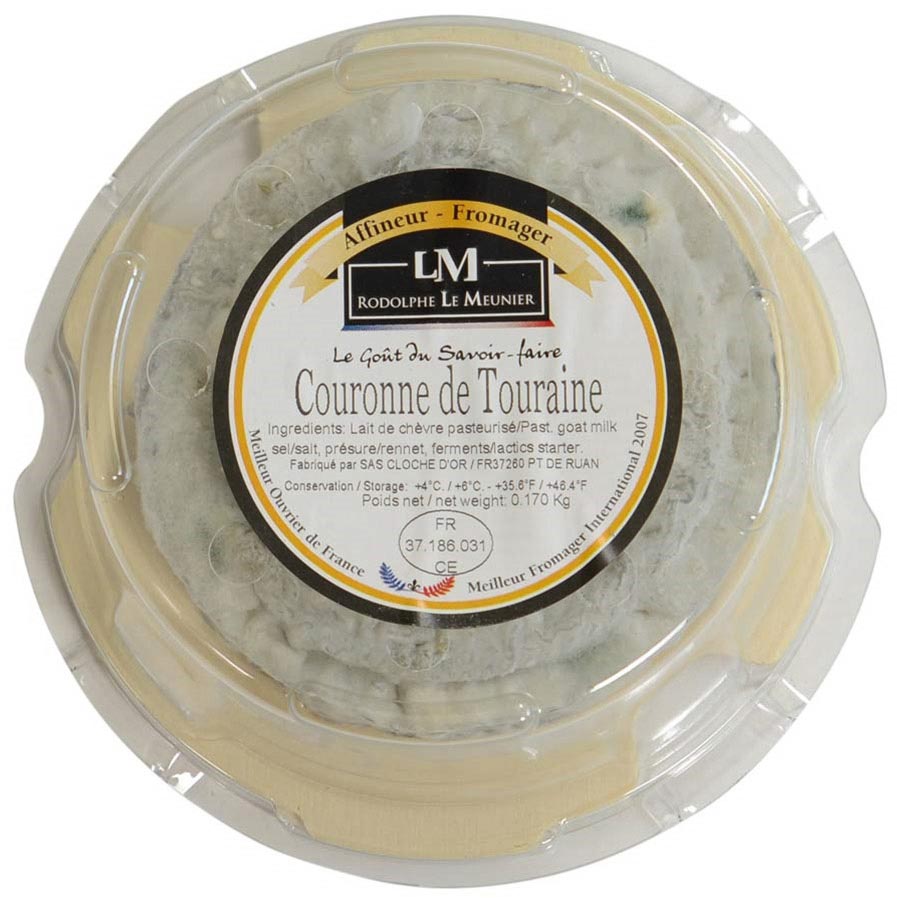 Wholesale Rodolphe Le Meunier Couronne Crown Soft-Ripened Goat Cheese - 200g Wheel- Bulk