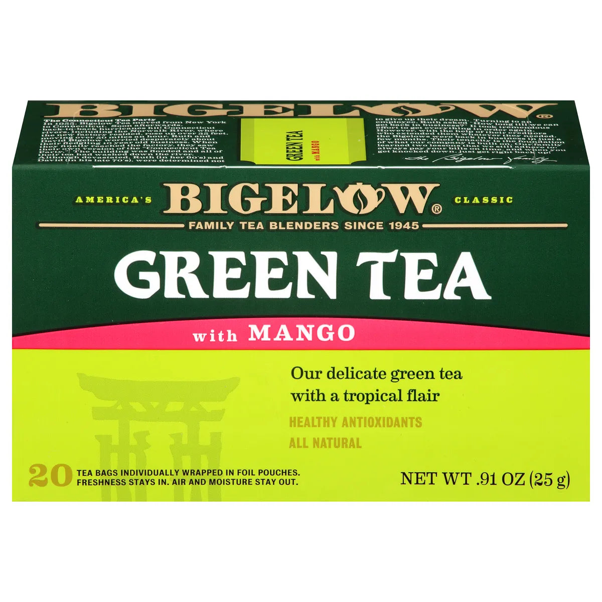 Bigelow Green Mango Tea 0.91oz 6ct