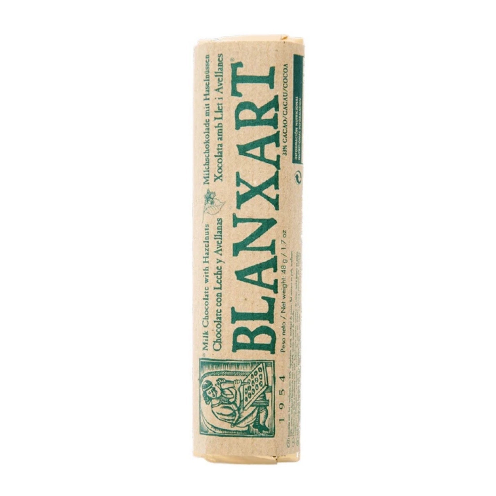 Wholesale Blanxart Choc Bars Hazelnut 1.7 oz-21ct Case Bulk