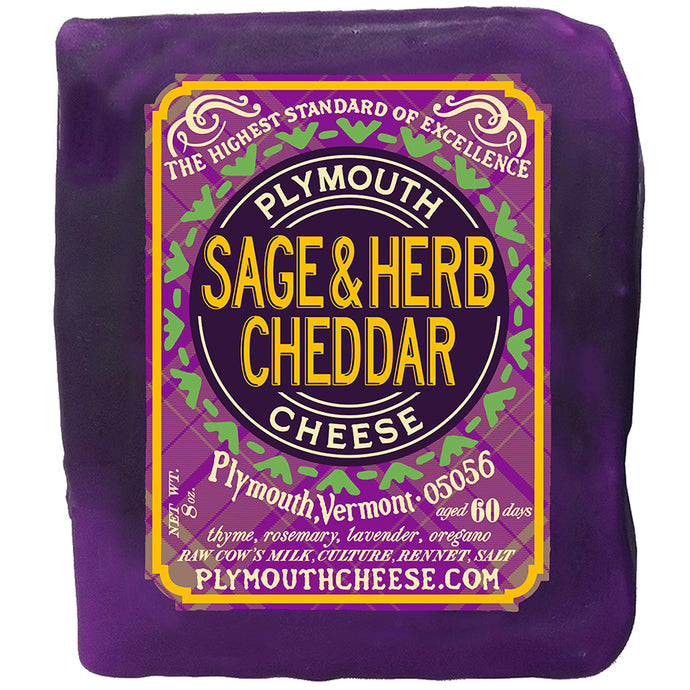 Plymouth Artisan Cheese Sage & Herbs Cheddar 8 oz