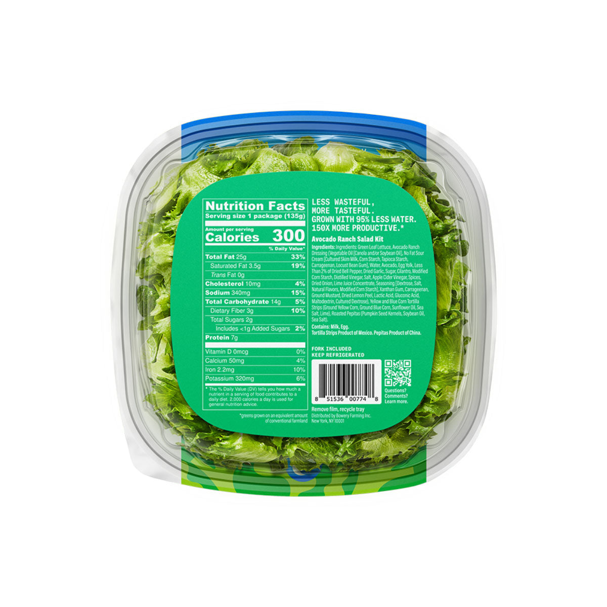 Bowery Avocado Ranch Salad Kit 5.25 oz Bag