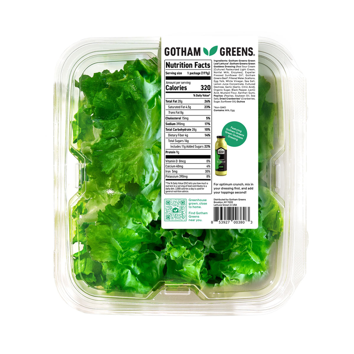 Gotham Greens Green Goddess Salad Kit 6.25 Oz 6 Ct Case