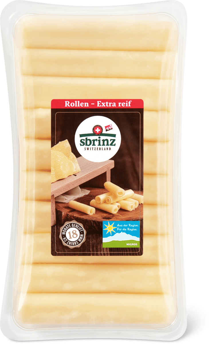 Wholesale Sbrinz Cheese Rolls 150G-8ct Case Bulk