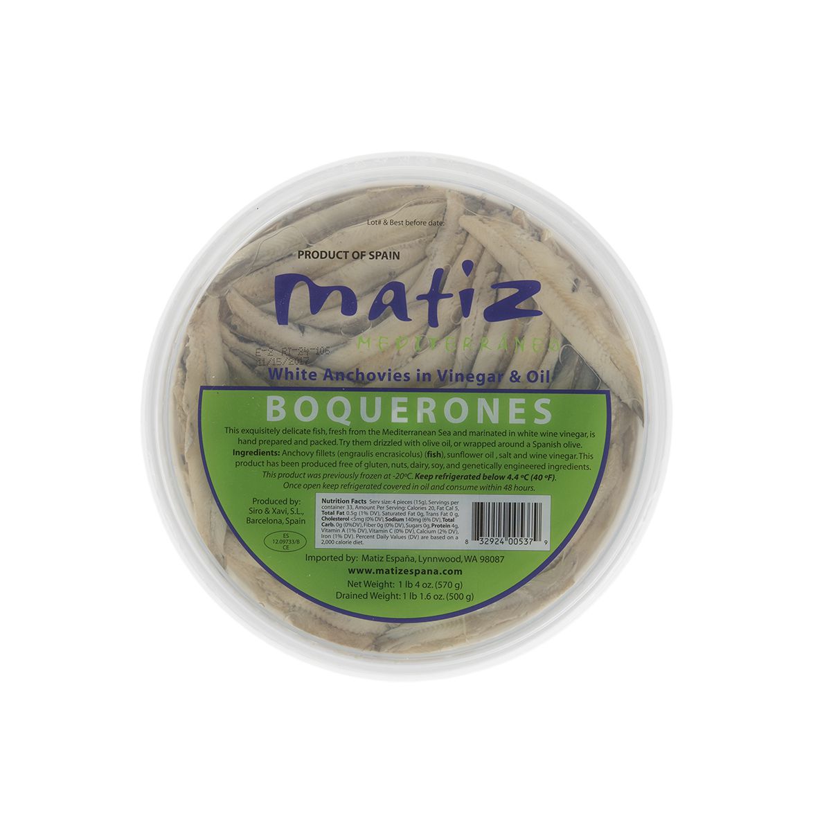 Wholesale Matiz Boquerones (Fresh White Anchovies)- Bulk