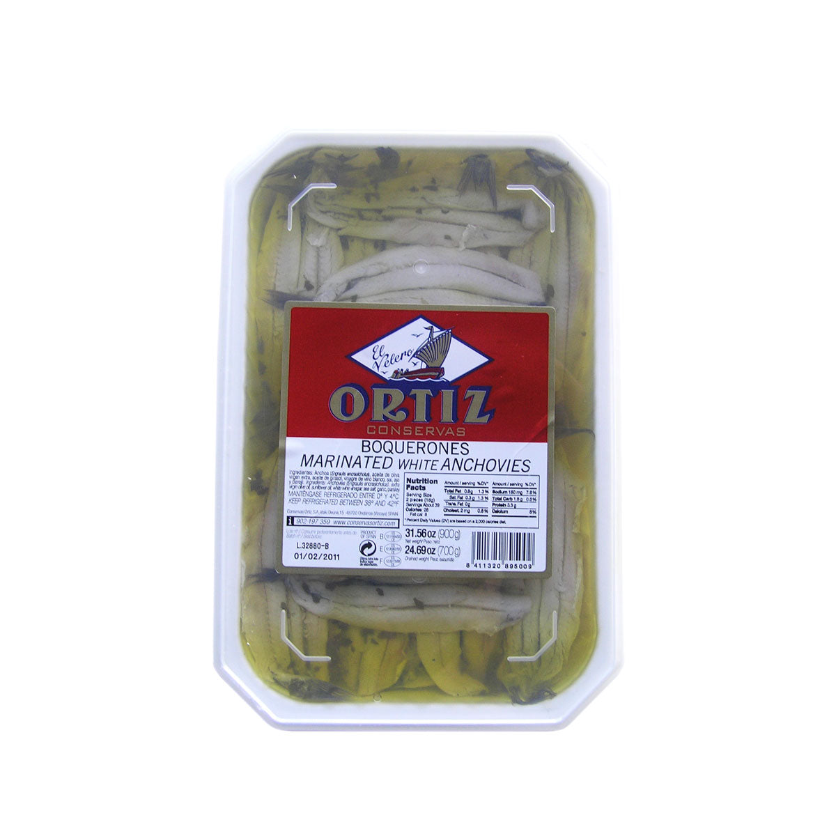 Wholesale Ortiz Boquerones Marinated Anchovies-1 KG Bulk