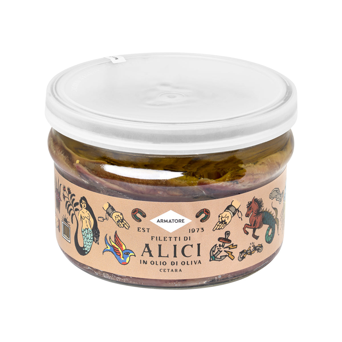 Wholesale Armatore Anchovies Fillets in Olive Oil Jar-2.86 LB Bulk
