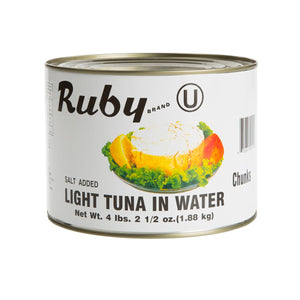 Wholesale Ruby Light Tuna Chunk in Water 66.5 OZ-6ct Case Bulk