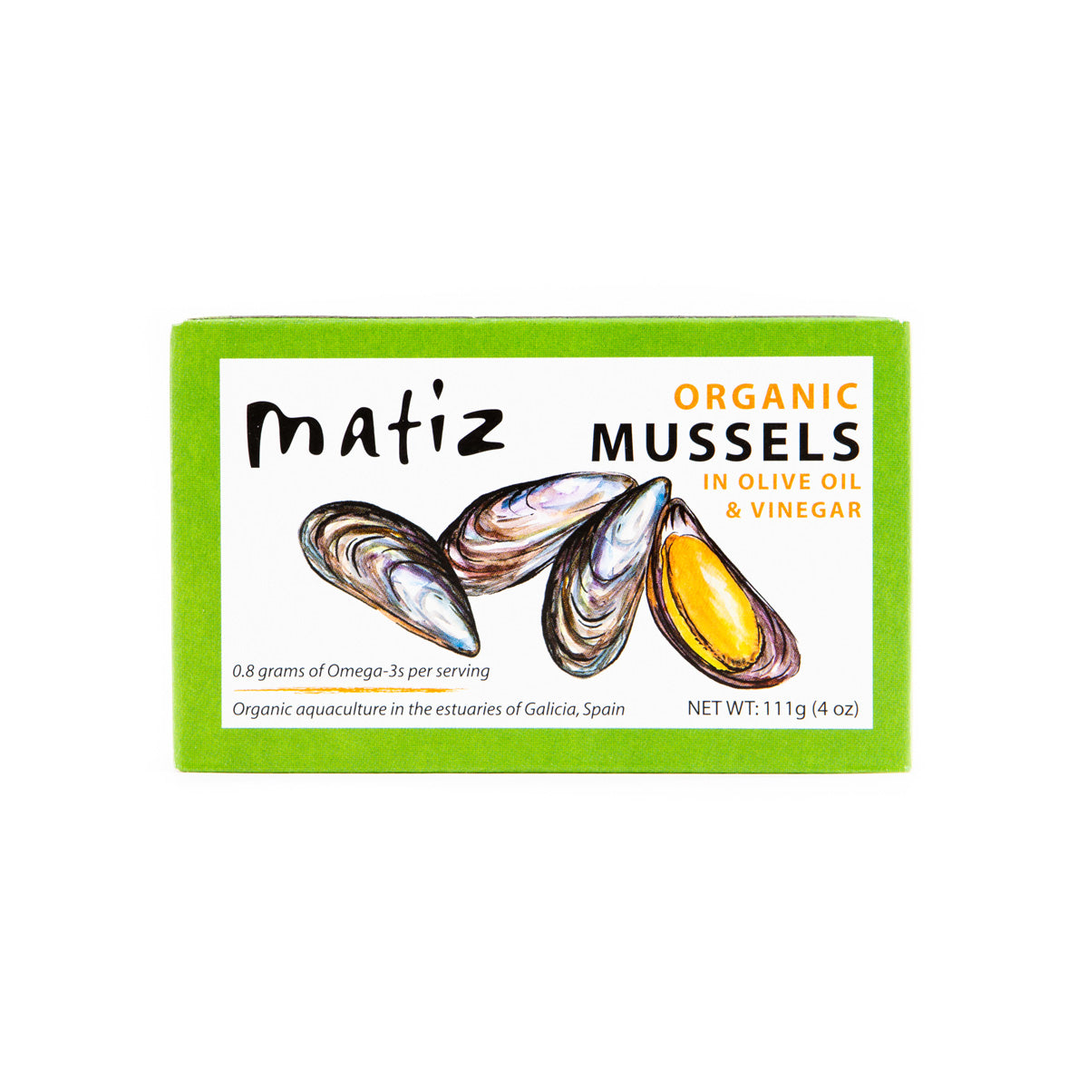 Wholesale Matiz Organic Mussels in Olive Oil & Vinegar 3.9 OZ-12ct Case Bulk