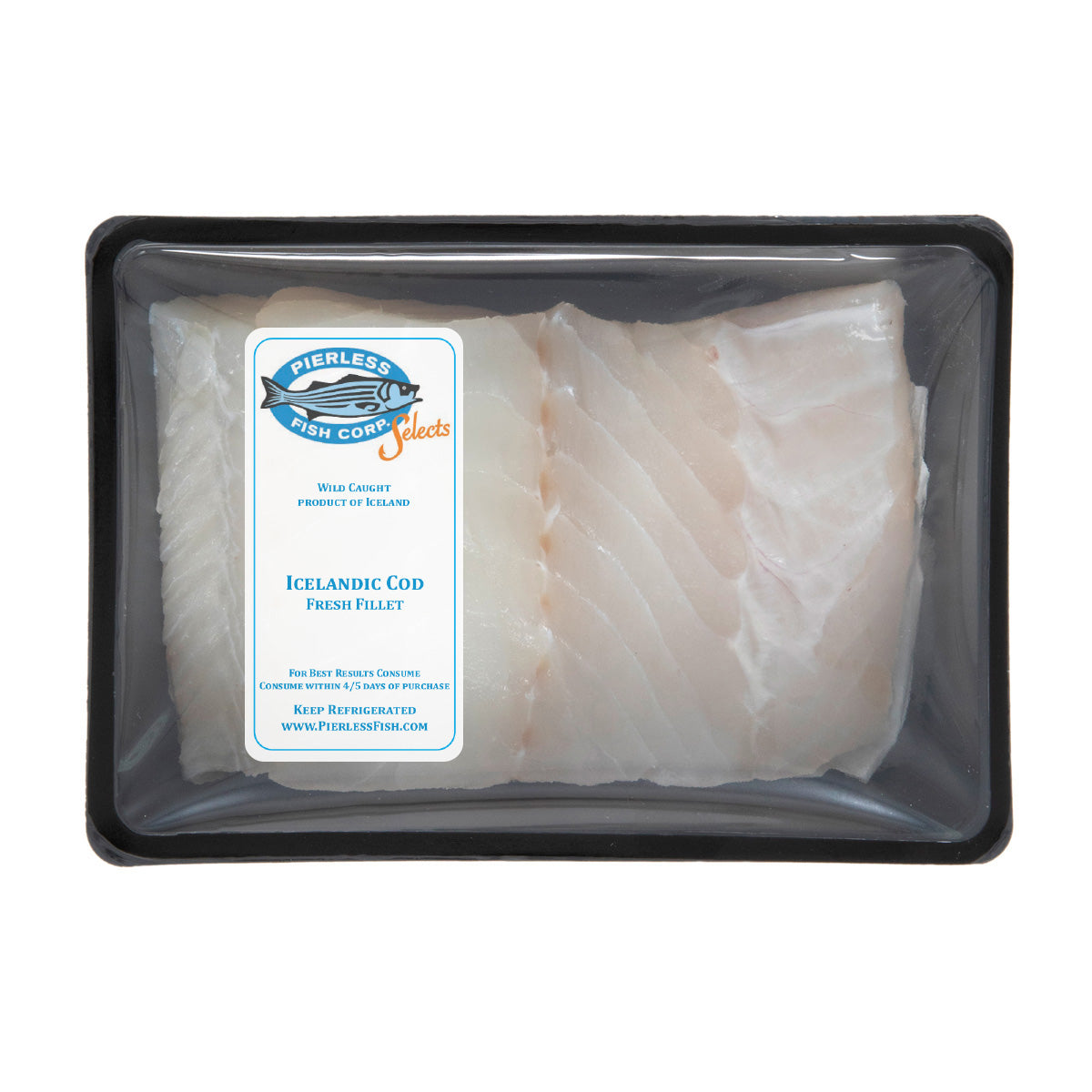 Wholesale Pierless Fish Farm Raised Skinless PBO Atlantic Cod Portion- Bulk