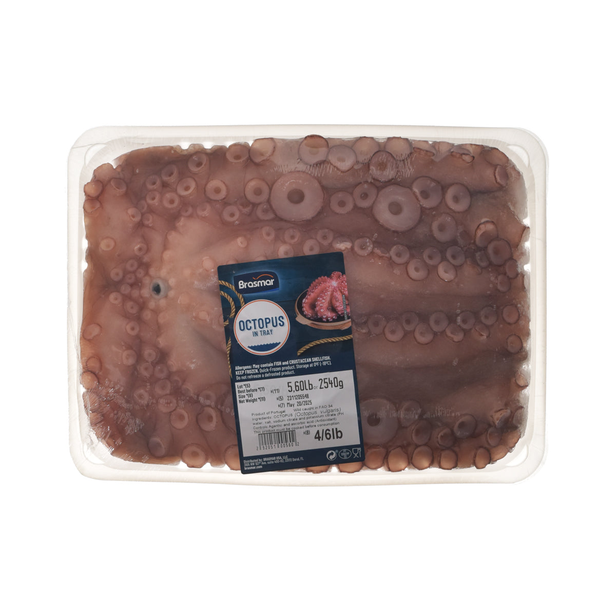 Wholesale Val'S Ocean Pacific Seafood Mediterranean Octopus Tray 4-6 LB-5 LB Bulk