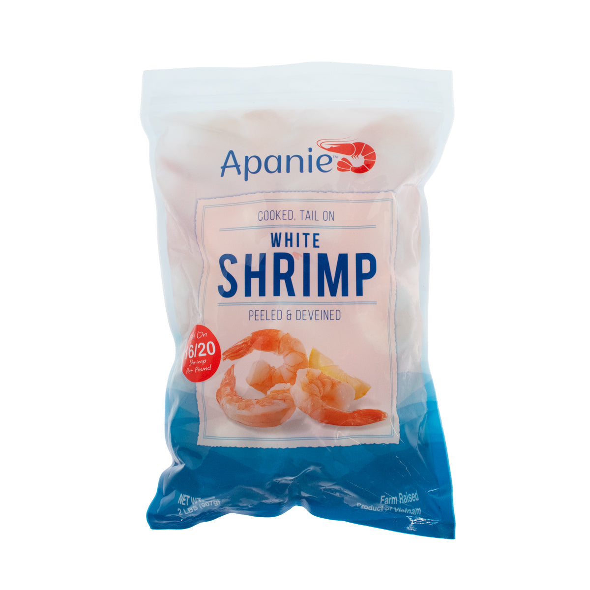 Wholesale Apanie Frozen Cooked Peeled & Deveined Shrimp Tail 32oz Bag-2 LB Bulk