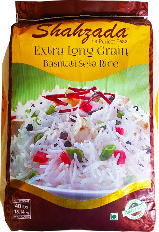 Wholesale Shahzada Sela Basmati Rice 40lb-1 Ct Case Bulk