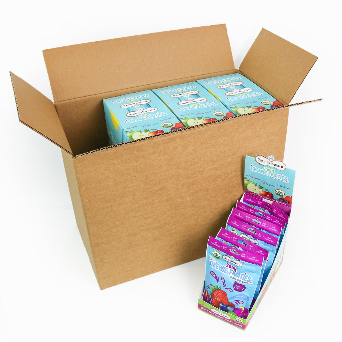 Torie & Howard Sour Chewie Fruities® Organic Candy Sour Berry Flavor 4oz Pack of 6