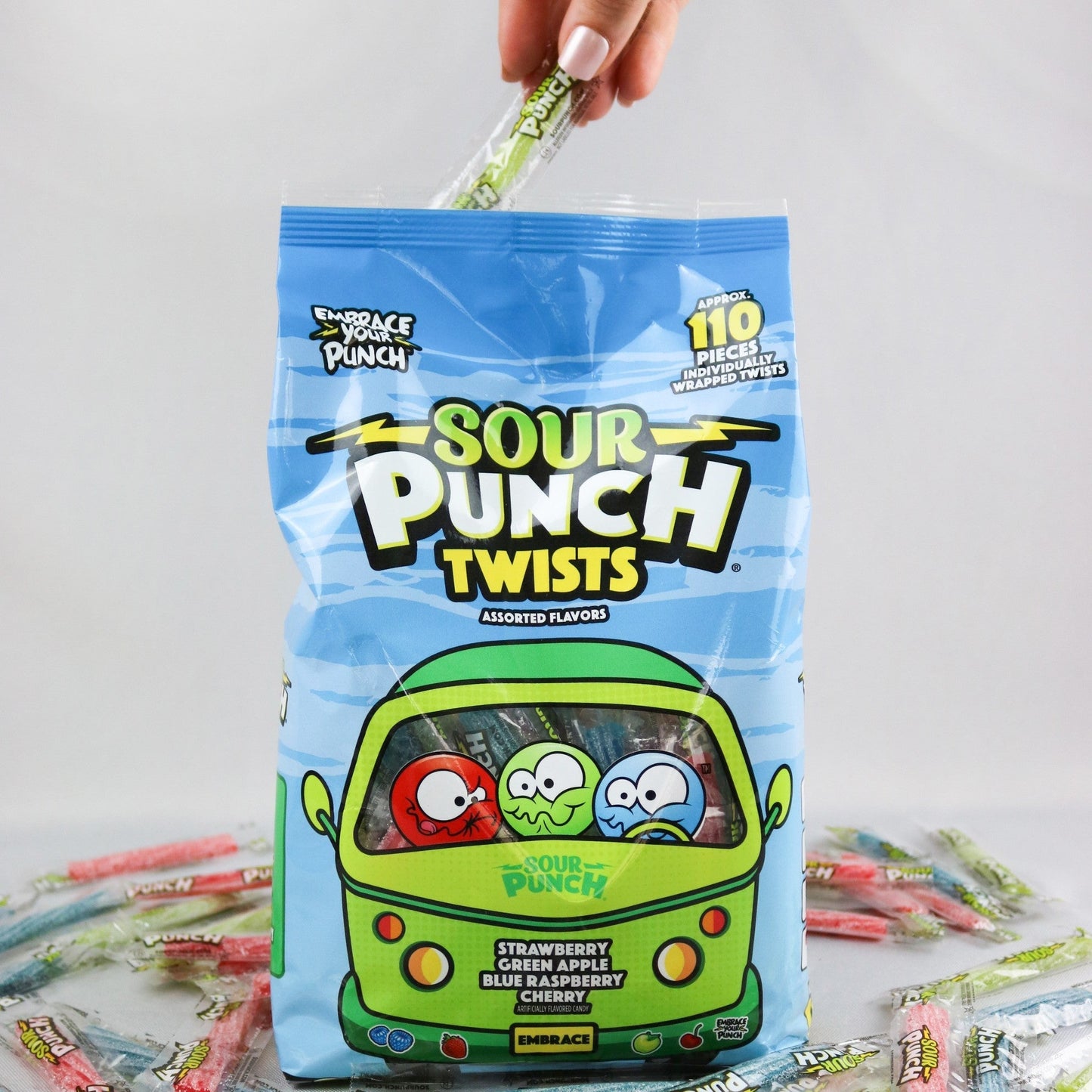 Wholesale Sour Punch SOUR PUNCH® Individually Wrapped Twists Assorted Flavors 24.5oz Bags- Bulk