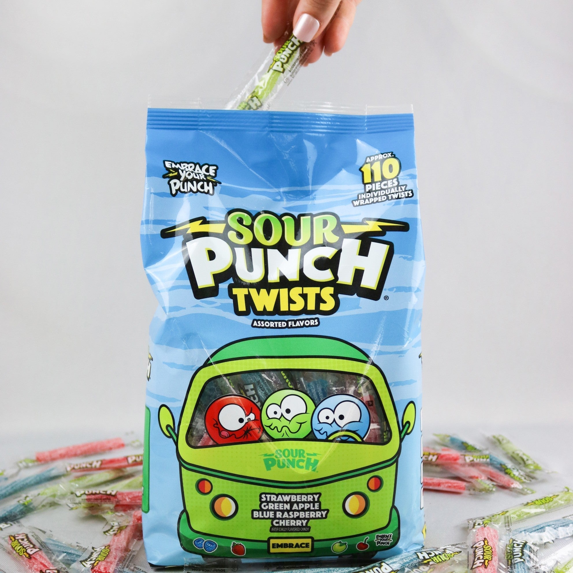 Wholesale Sour Punch SOUR PUNCH® Individually Wrapped Twists Assorted Flavors 24.5oz Bags-6ct case Bulk