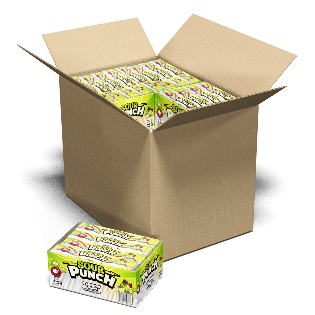 Wholesale Sour Punch Rainbow Straws 2 Oz- Bulk