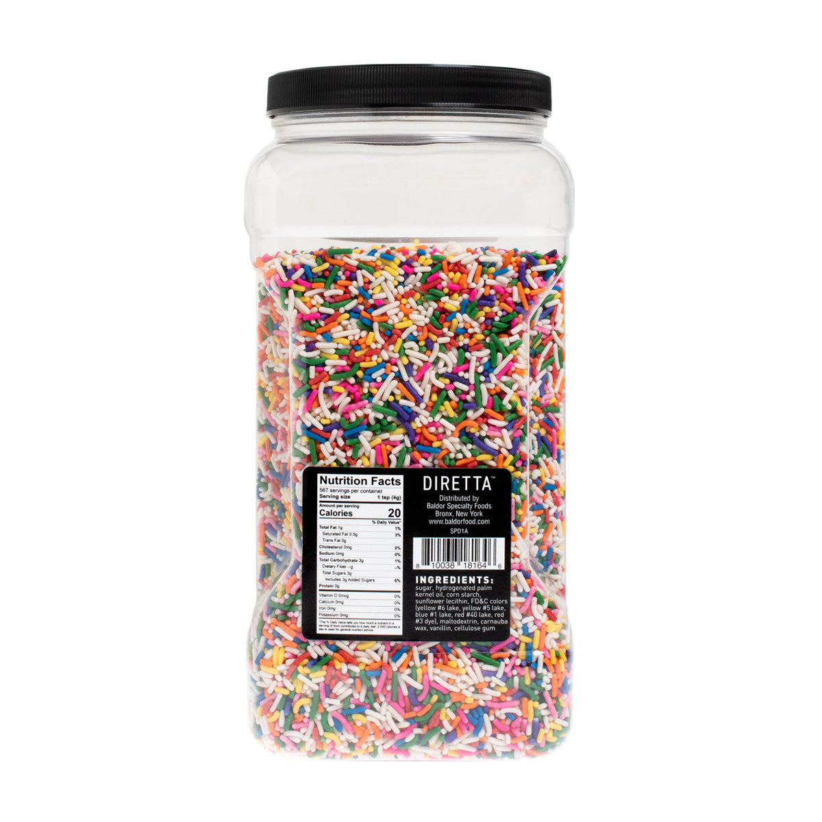 Wholesale Diretta Rainbow Sprinkles 5 LB- Bulk