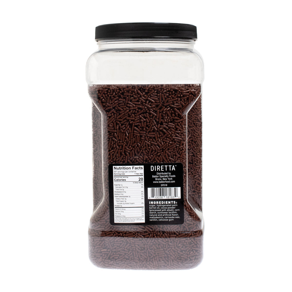 Wholesale Diretta Chocolate Sprinkles 5 LB- Bulk