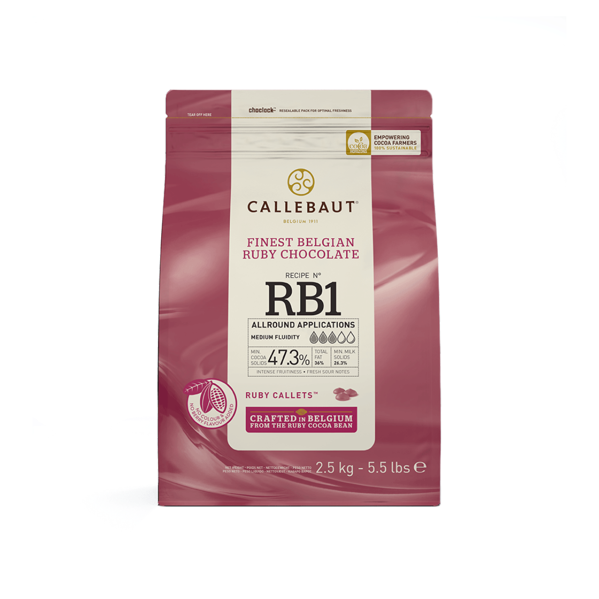 Wholesale Barry Callebaut Ruby Couverture Recipe R1 2.5 Kg Bag-2.5 KG Bulk