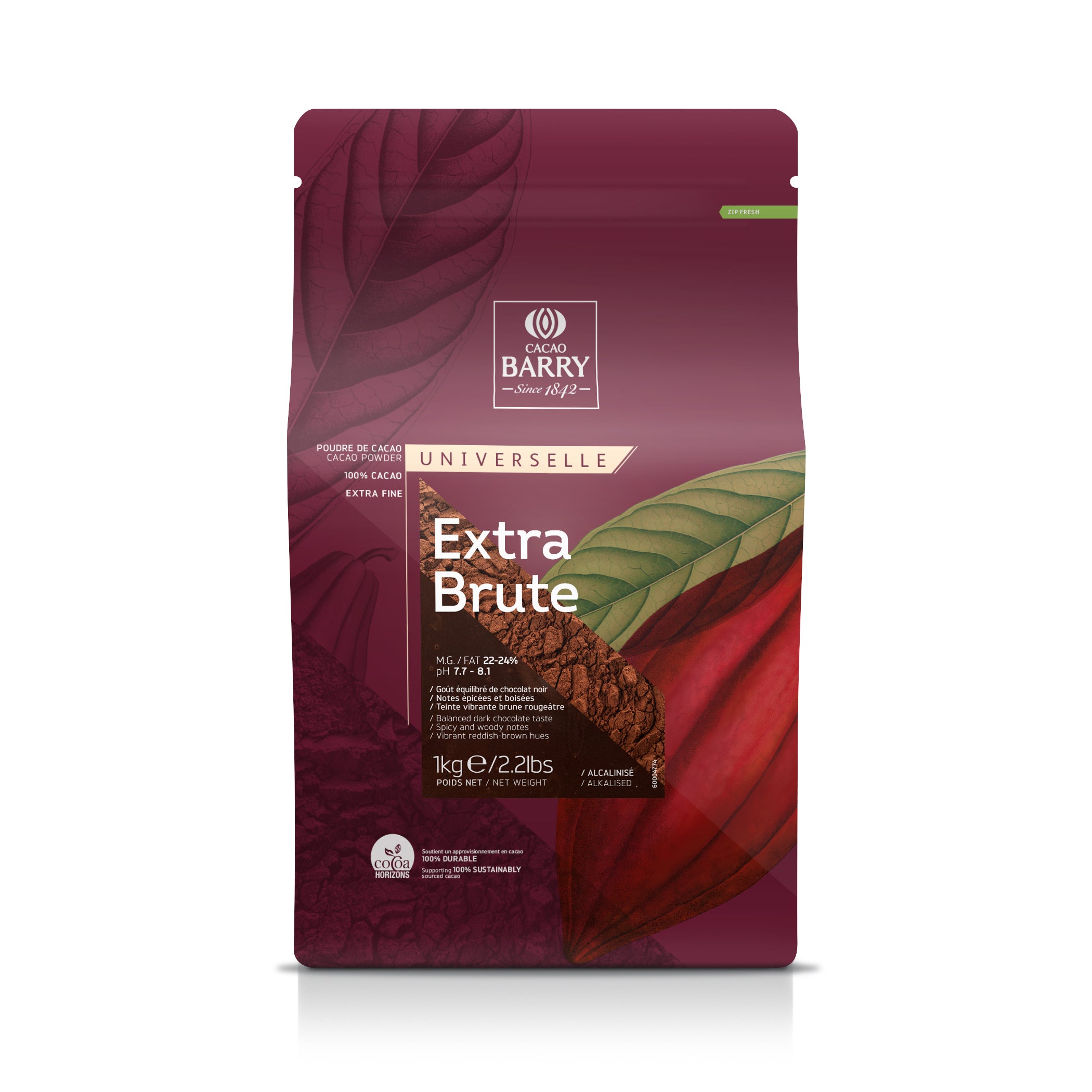 Wholesale Cacao Barry Extra Brute Cocoa Powder 1 Kg Bag- Bulk