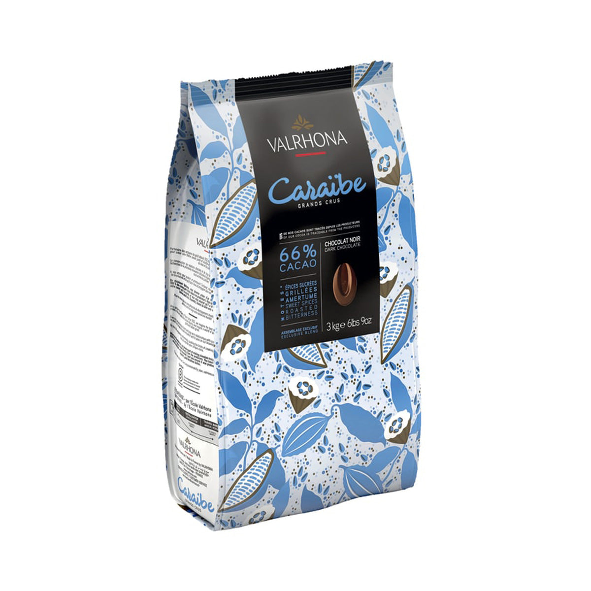 Wholesale Valrhona 66% Caraibe Feves- Bulk