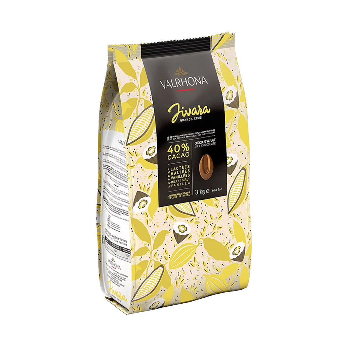 Wholesale Valrhona 40% Jivara Feves 3 KG- Bulk
