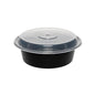 Wholesale BoxNCase Round Plastic To Go Container with Lid 24 OZ-150ct Case Bulk