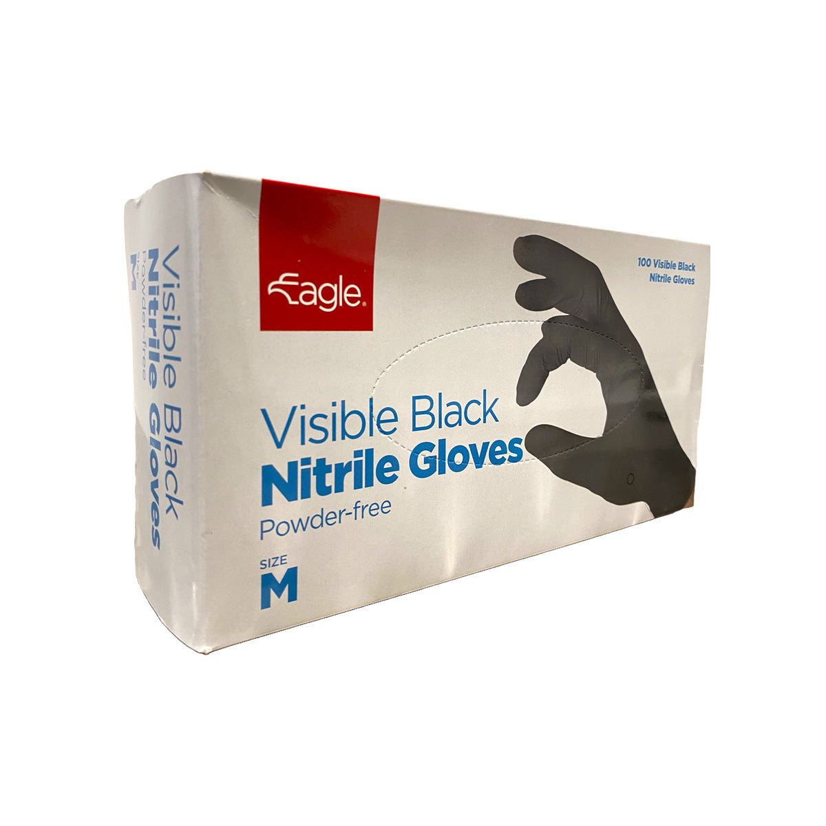 Wholesale Eagle Medium Powder Free Nitrile Black Gloves 100 CT- Bulk