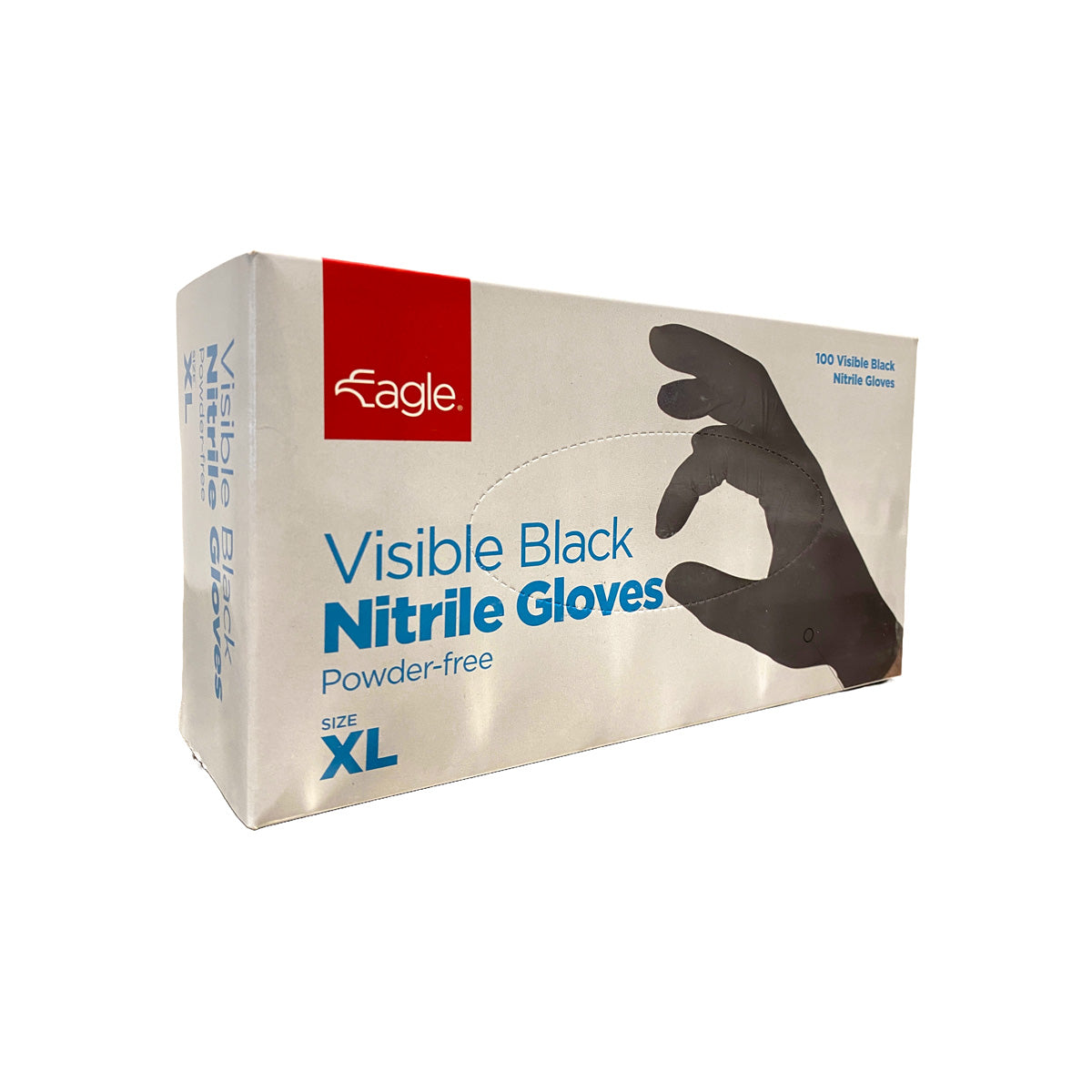 Wholesale Eagle Extra Large Powder Free Nitrile Black Gloves 100 CT-10ct Case Bulk