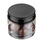 Wholesale Restaurantware 2 oz Round Clear Plastic Jar with Black Aluminum Lid 10 CT-10ct Case Bulk