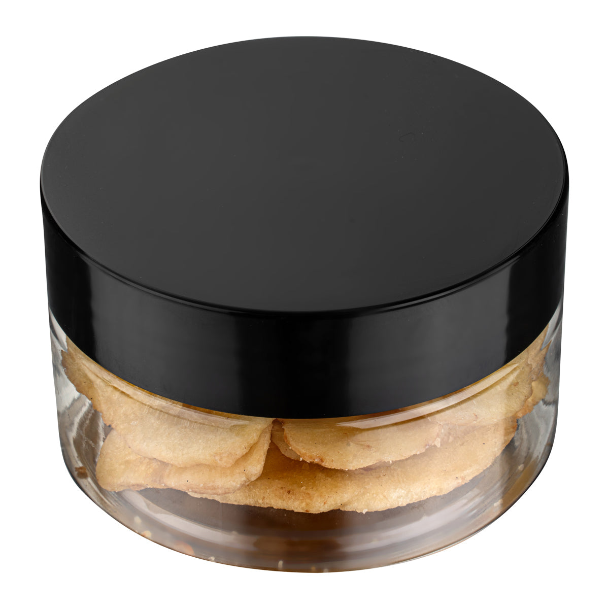 Wholesale Restaurantware 4 oz Round Clear Plastic Jar with Black Plastic Lid 10 CT-10ct Case Bulk