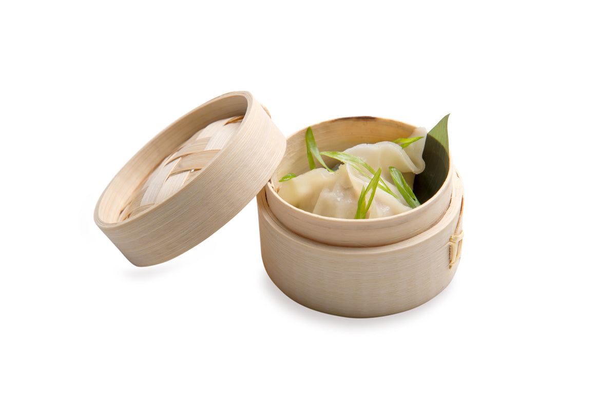 Restaurantware 2 oz Round Natural Bamboo Mini Steamer