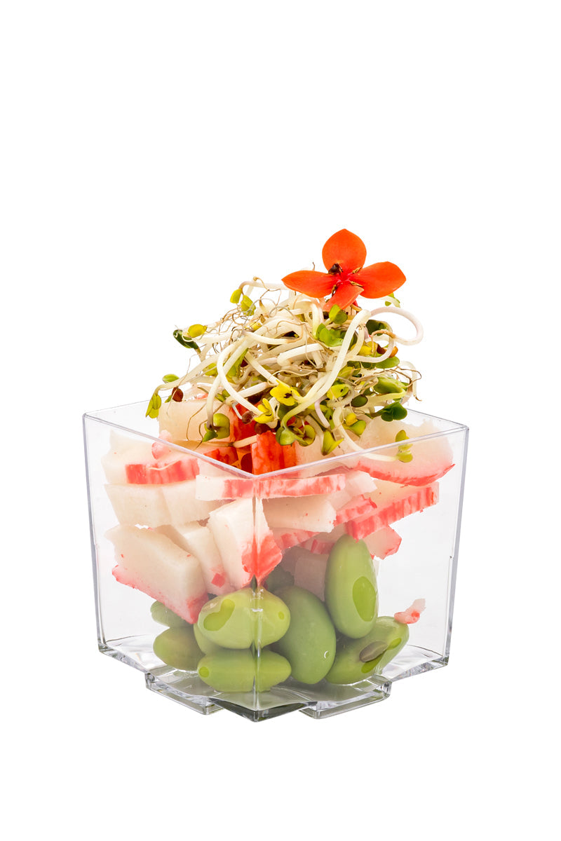 Wholesale Restaurantware 3 oz Square Clear Plastic Quadrato Cup 20 CT- Bulk