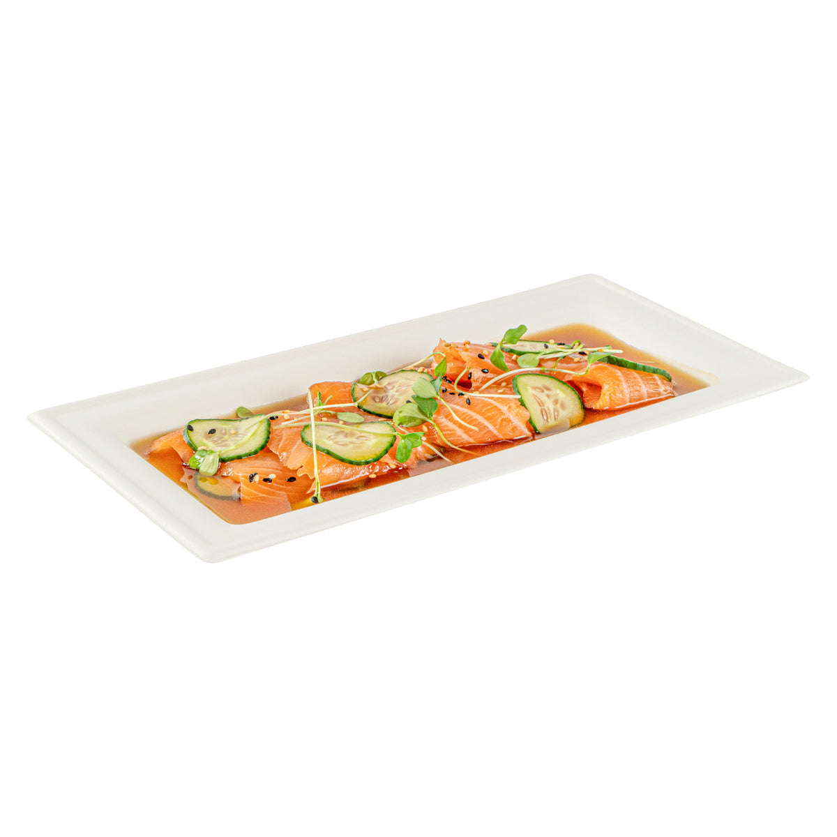 Wholesale Restaurantware Rectangle White Sugarcane Plate 50 CT- Bulk