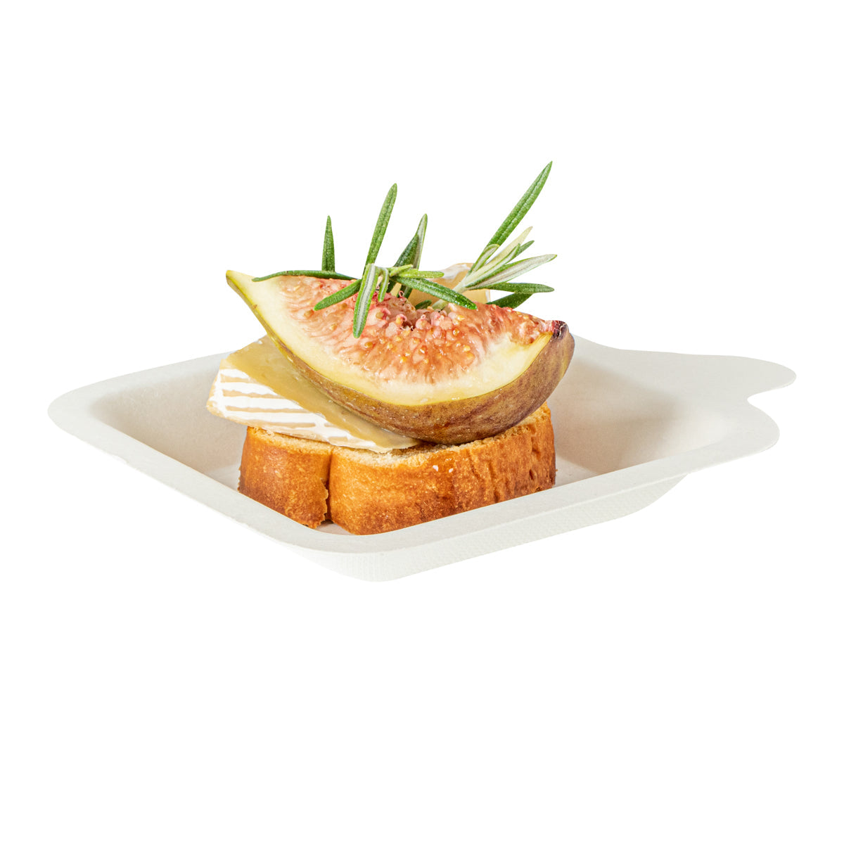 Wholesale Restaurantware Square White Sugarcane Small Plate 50 CT- Bulk