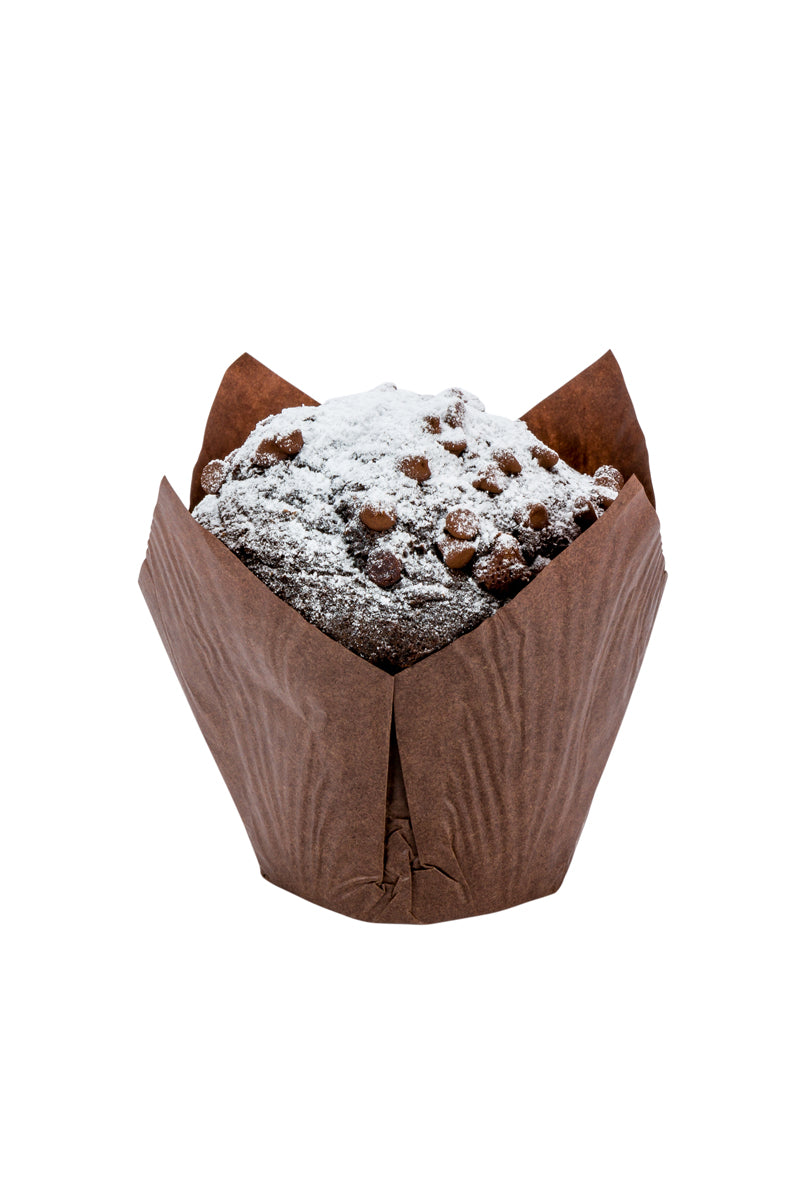 Wholesale Restaurantware 4 oz Brown Paper Tulip Baking Cup-200 CT Bulk