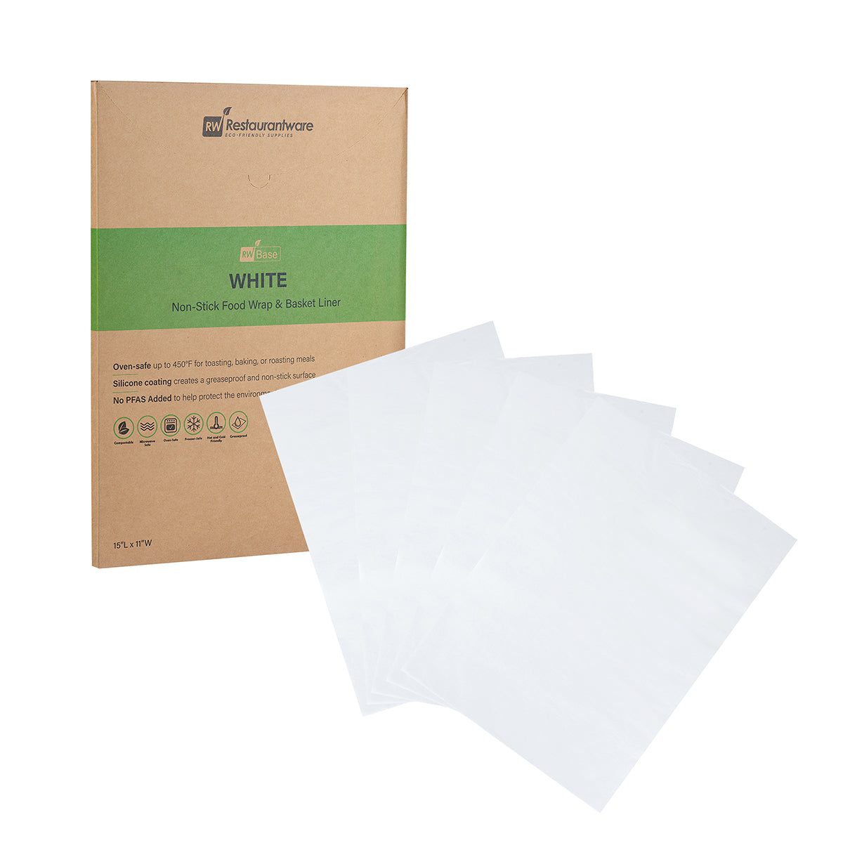 Wholesale Restaurantware White Paper Food Wrap & Basket Liner - 15in x 11in 200 CT-10ct Case Bulk