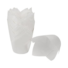 Wholesale Restaurantware 3.5 oz Round White Paper Tulip Baking Cup 50 CT- Bulk