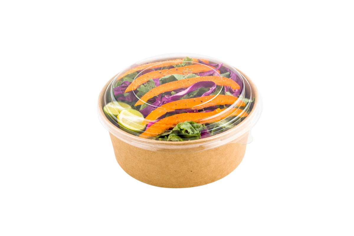 Restaurantware Take Out Container Round Clear Plastic Lid - Fits 25 oz 50 CT