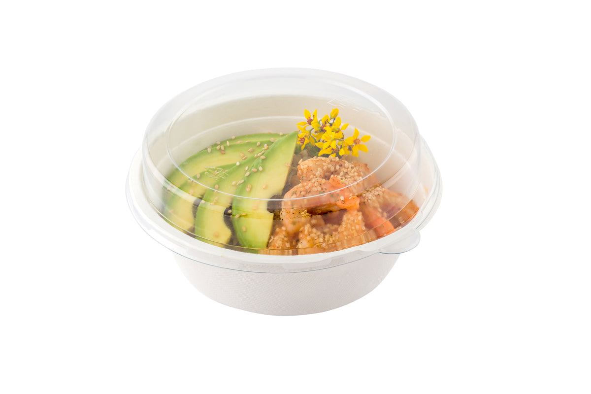 Wholesale Restaurantware Round Clear Plastic Dome Lid - Fits 32 oz Salad Bowl-100 CT Bulk